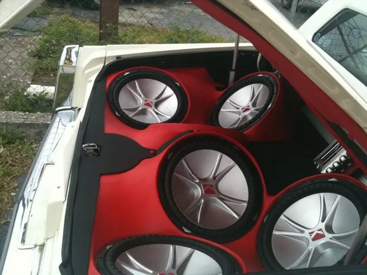 Young driver with custom audio